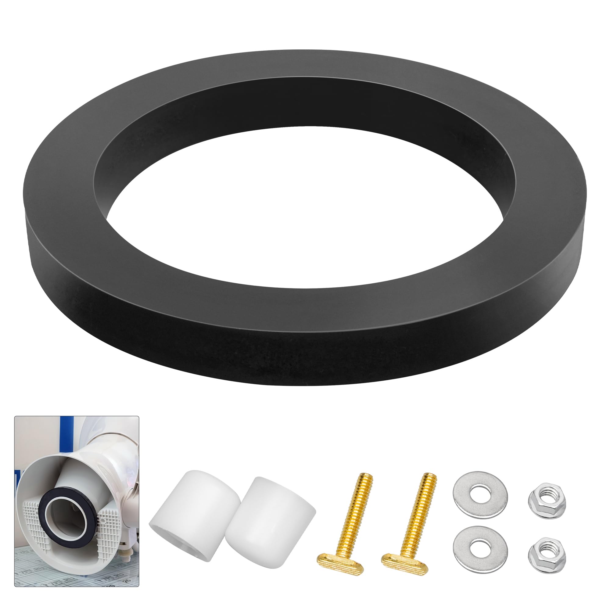 Oyviny 385311652 RV Toilet Base Seal Kit for Dometic 300 310 320 Toilets, RV Camper Toilet Seal Replacement with Mounting Hardwares Solving Leakaging Problems