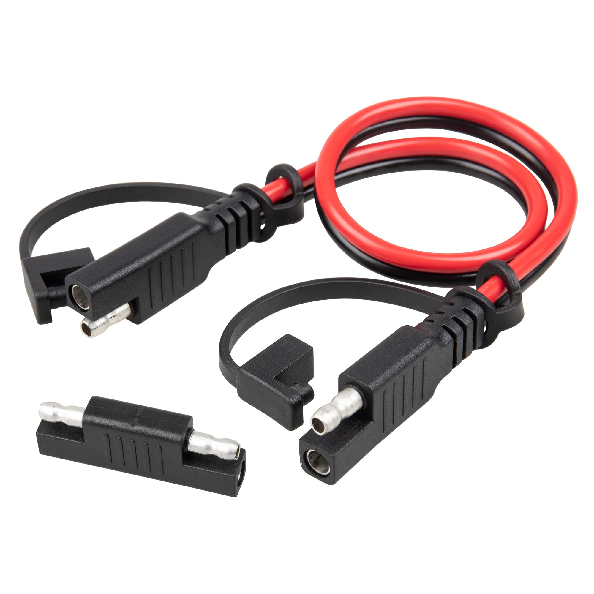 Oyviny 1FT SAE Extension Cable 12AWG, SAE Quick Disconnect Solar Panel Extension Cable with Polarity Reversing Adapter for Automotive RV Truck Battery Charger, 12V