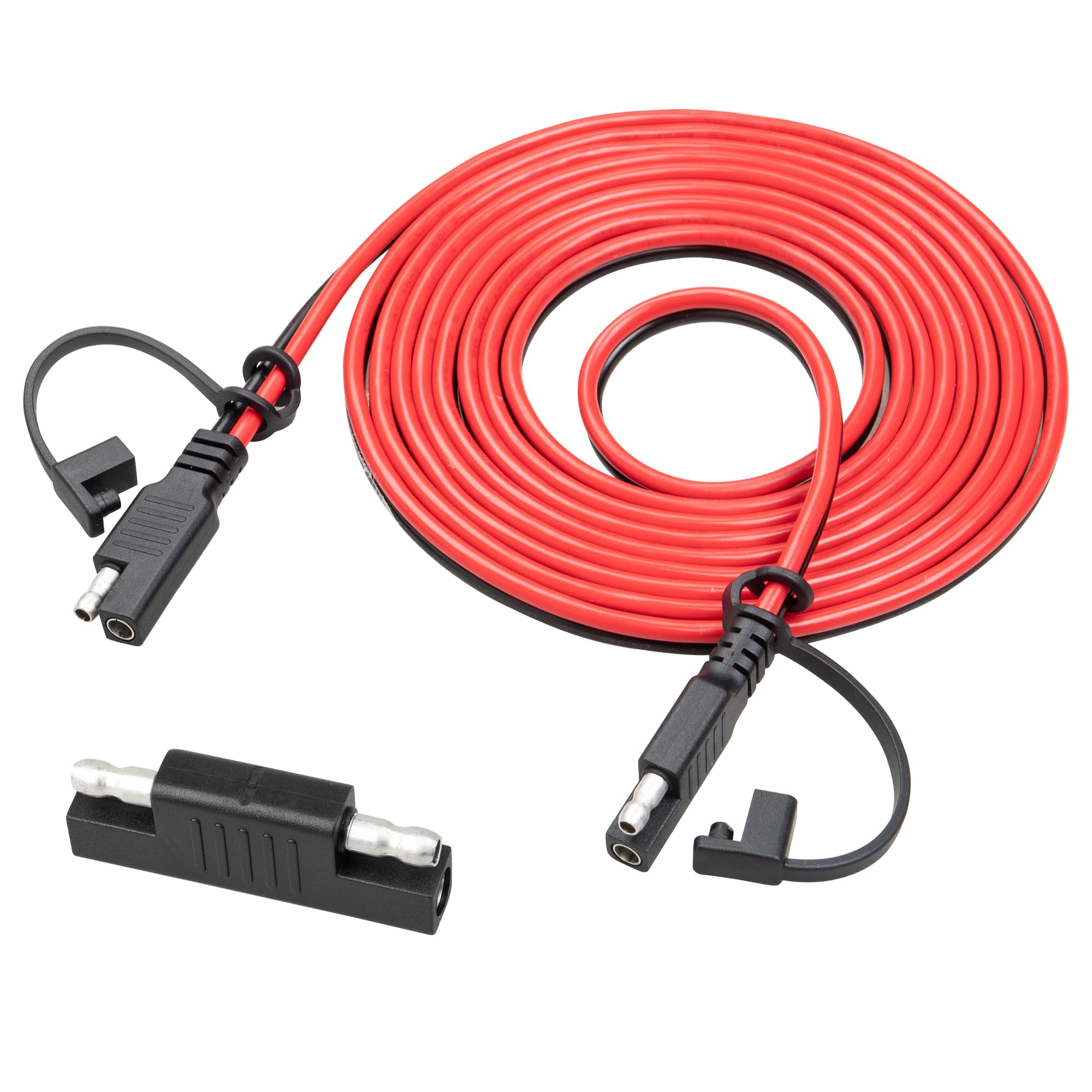 Oyviny 10FT SAE Extension Cable 12AWG, SAE Quick Disconnect Solar Panel Extension Cable with Polarity Reversing Adapter for Automotive RV Truck Battery Charger, 12V
