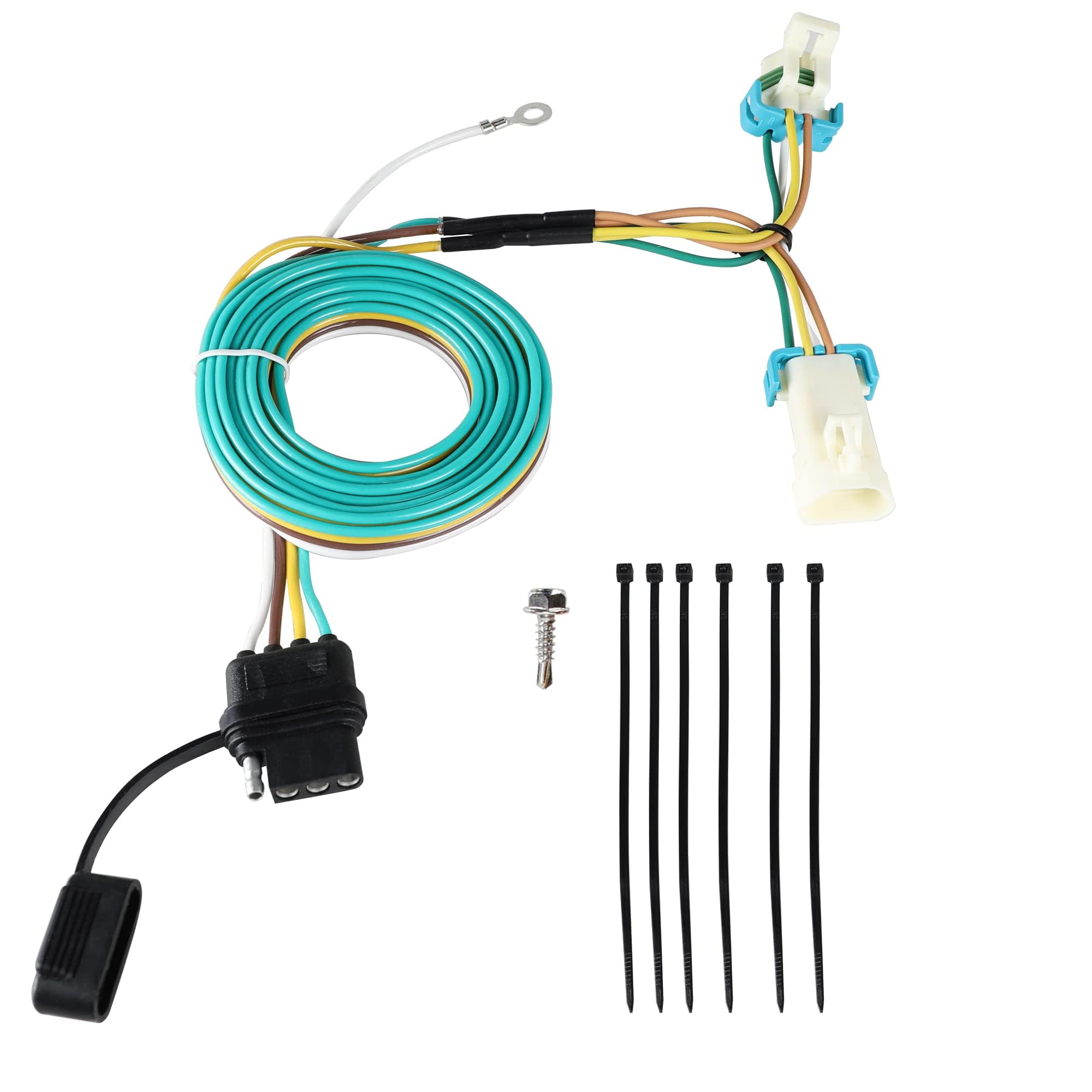 Oyviny 4 Pin Trailer Wiring Harness 55359 for 1998-2004 GMC Sonoma/Chevy S-10/1998-2000 Isuzu Hombre, S10 Trailer Wiring Harness