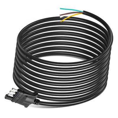 Oyviny 4-Pin Flat Wiring Harness 20 Feet Jacketed Cable Trailer-Side Standard 4 Way Trailer Adapter 18AWG Pure Copper Color-Coded 4 Pin Trailer Connector 4 Wire Trailer Wiring