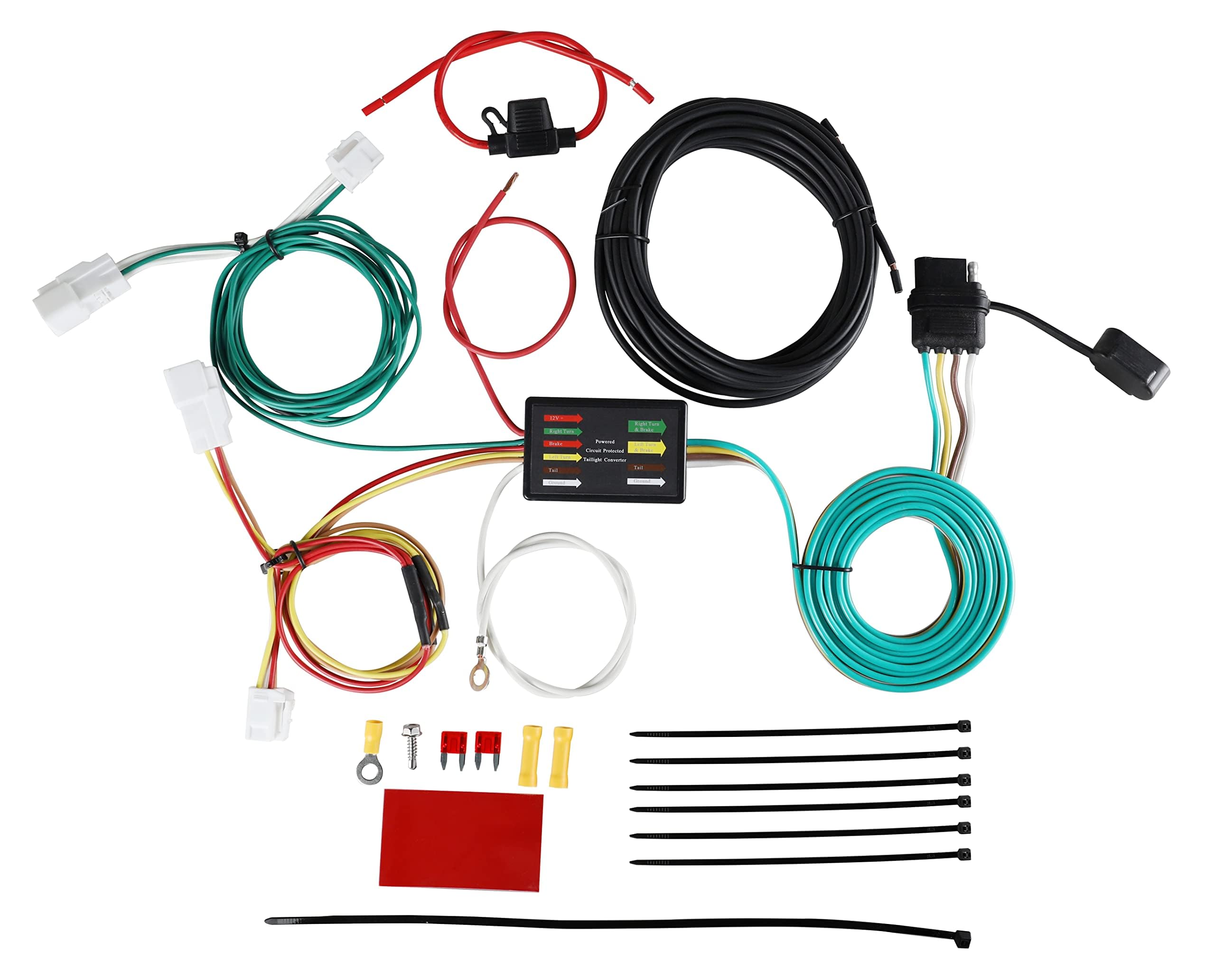 Oyviny Custom 4 Pin Trailer Wiring Harness 56350 for 2013-2018 Toyota RAV4/Avalon, Pure Copper RAV4 Towing Hitch Wiring, Pure Copper Wires