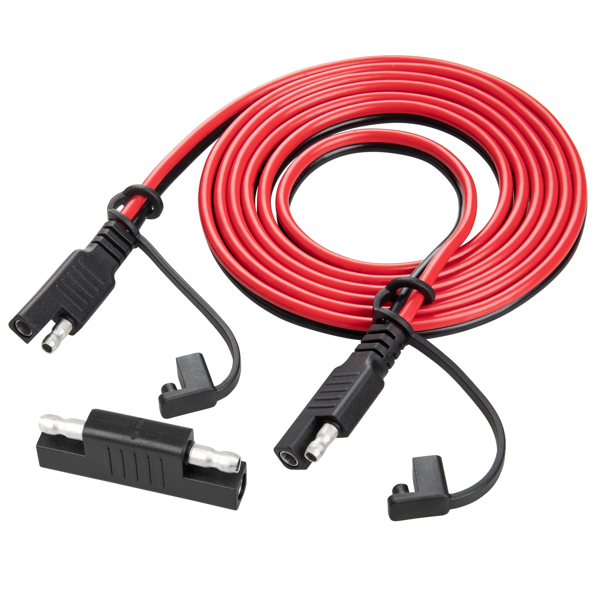 Oyviny 6FT SAE Extension Cable 12AWG, SAE Quick Disconnect Solar Panel Extension Cable with Polarity Reversing Adapter for Automotive RV Truck Battery Charger, 12V
