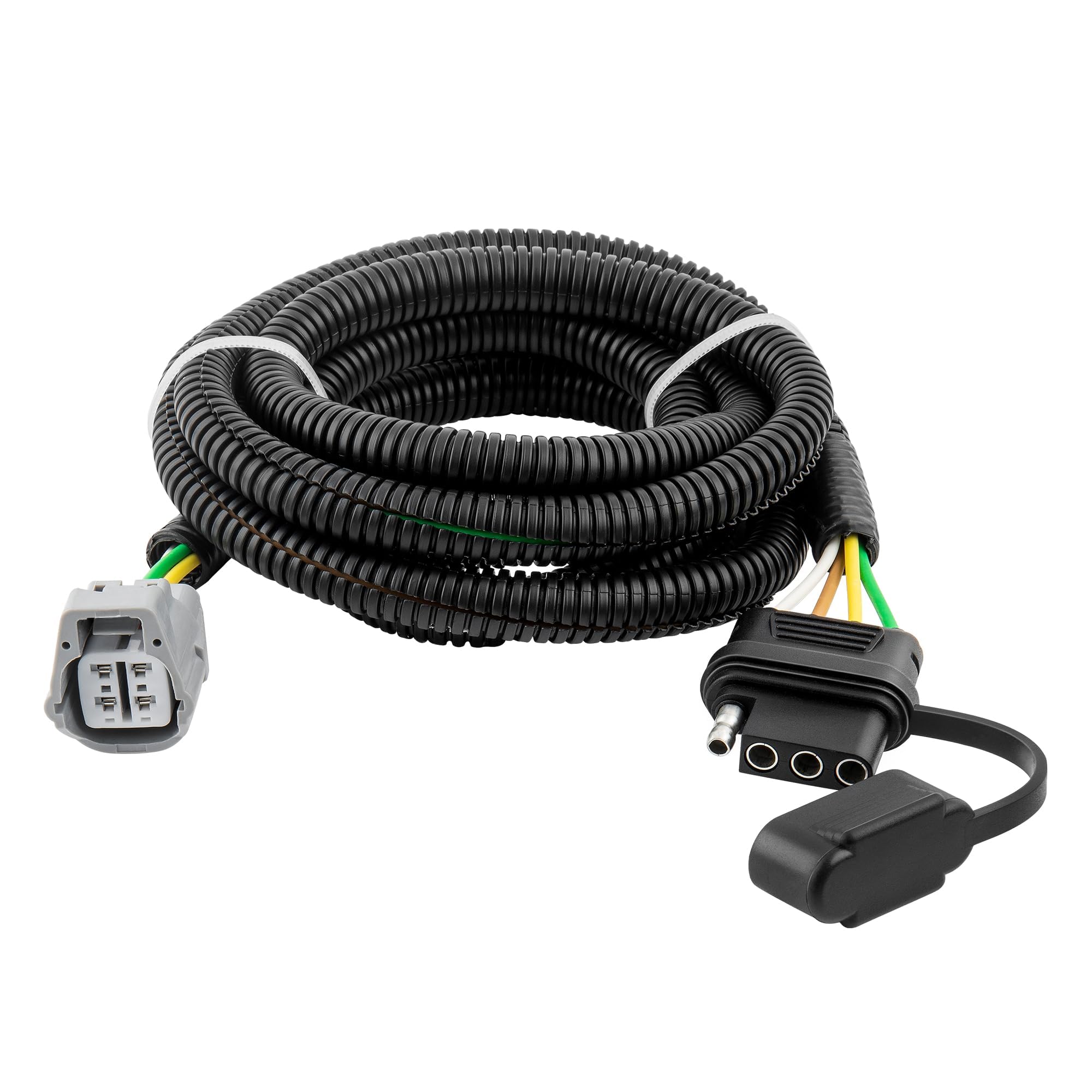 Oyviny Custom 4 Way Trailer Wiring Harness for 2020-2024 Toyota Highlander with Factory Tow Package Required, 4 FT Highlander Trailer Light Wire Adapter W/ 18 AWG Pure Copper Wire Dust Cover