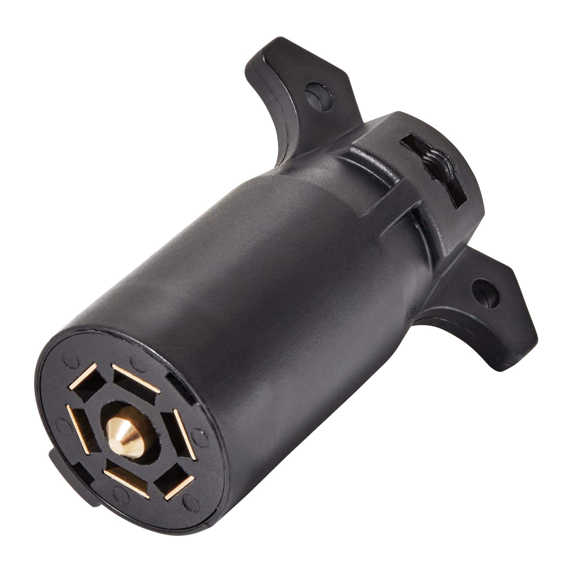 Oyviny RV 7 Way Trailer Plug 7 Pin Trailer Plug, Heavy Duty 7 Pin Female Trailer Side RV Blade Trailer Connector for RV Trailer, Truck, Cars, Boat, RV 6-24V