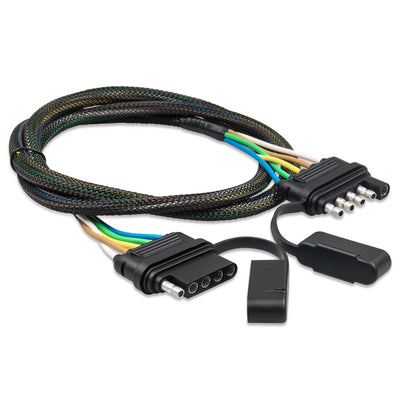 Oyviny 5 Way Flat Trailer Wire Extension 48 inch, Vehicle-Side and Trailer-Side 5-Pin Flat Wiring Harness 18 Guage Male and Female Trailer Wire Connector