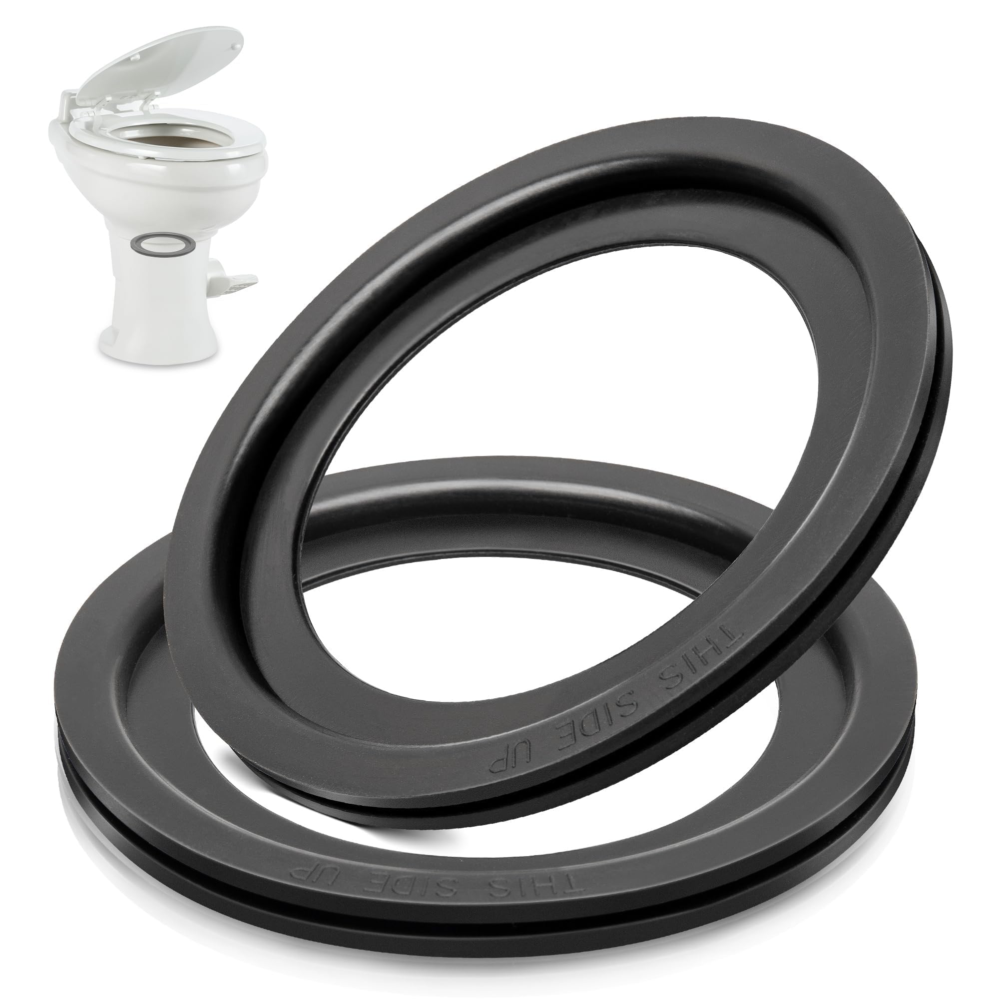 Oyviny Replaces 385311658 RV Toilet Flush Ball Seal for Dometic 300 310 320 Toilet, RV Camper Toilet Seal Gasket Replacement Solve The Leakage Problem, 2 Pack