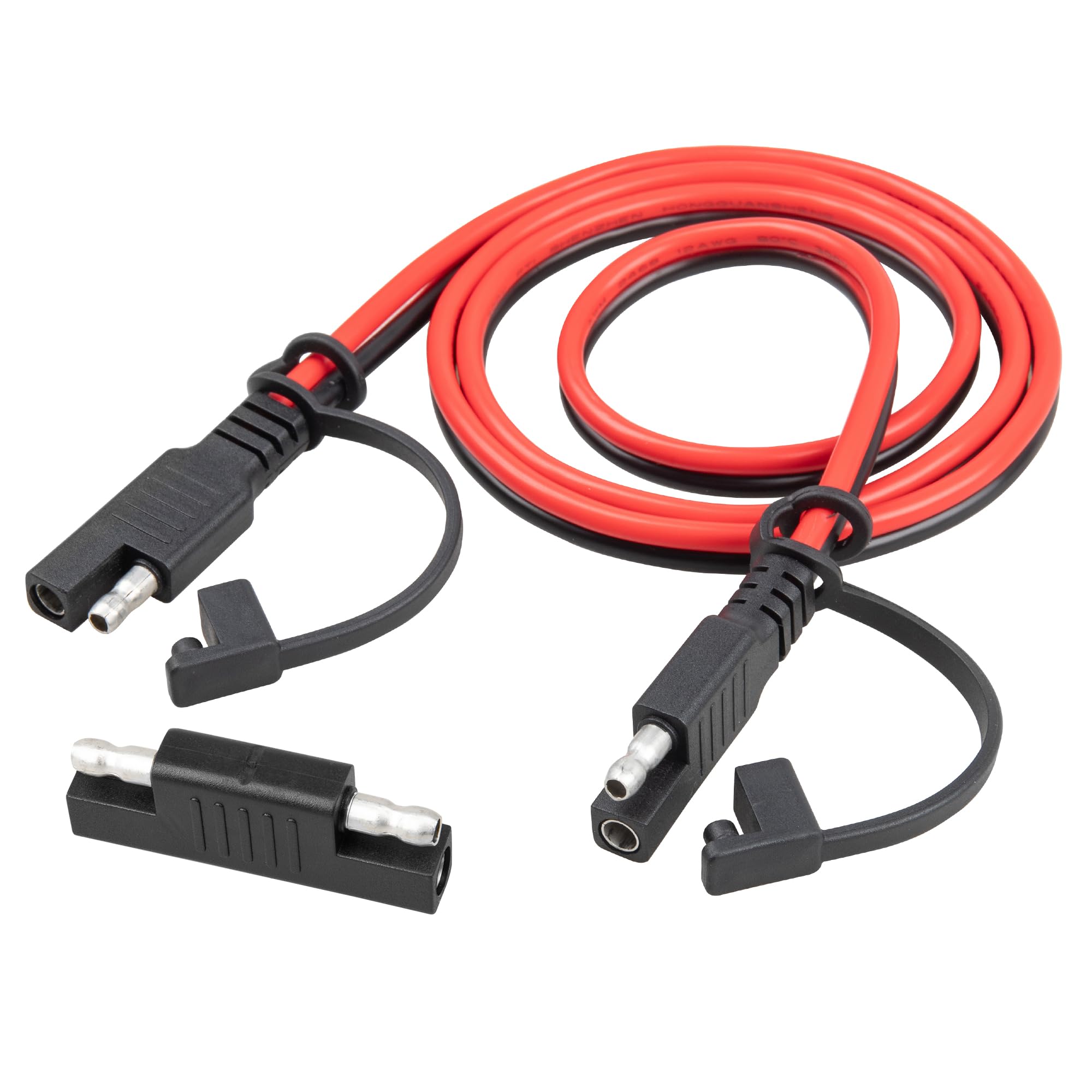 Oyviny 3FT SAE Extension Cable 12AWG, SAE Quick Disconnect Solar Panel Extension Cable with Polarity Reversing Adapter for Automotive RV Truck Battery Charger, 12V
