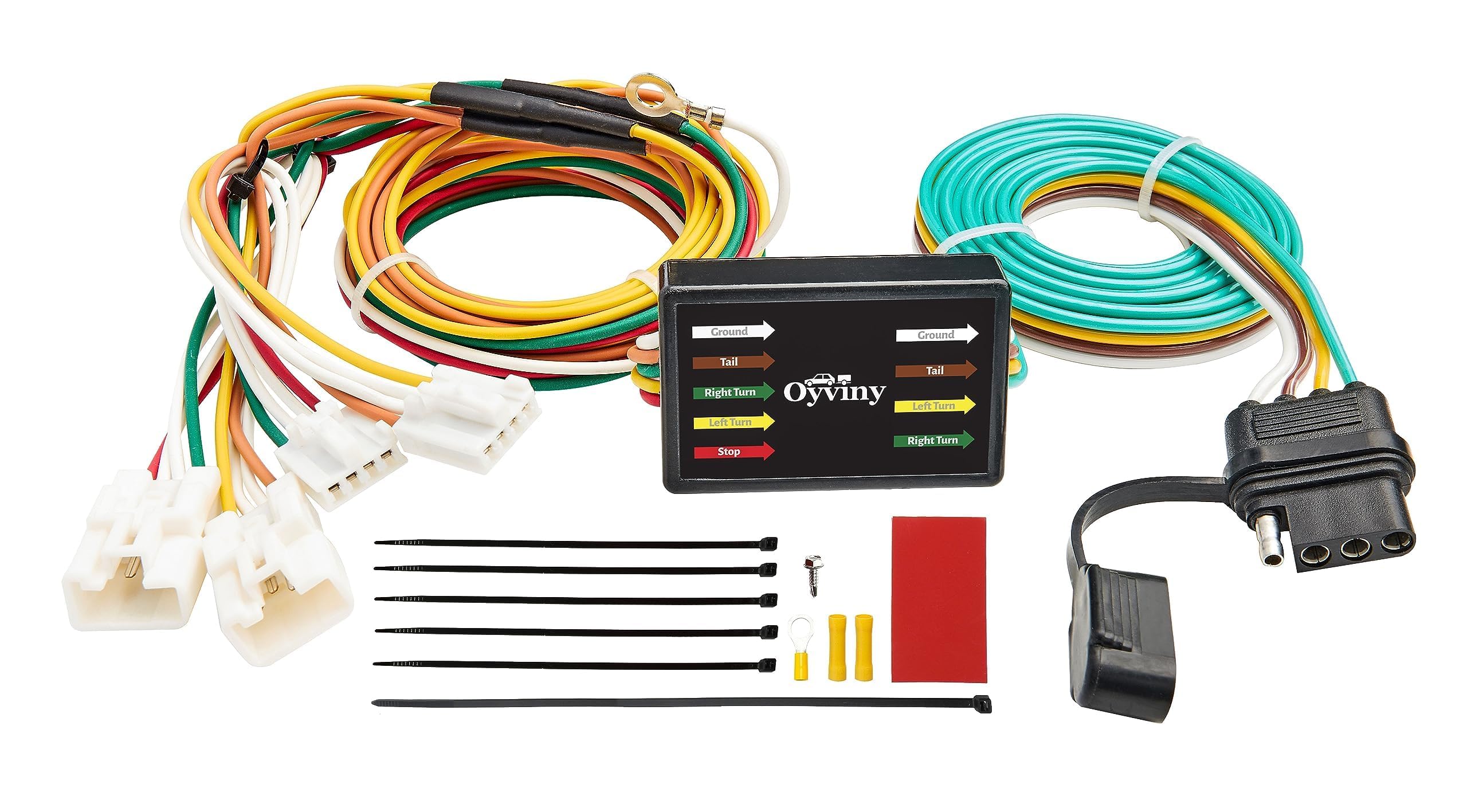 Oyviny Custom 4 Pin Trailer Wiring Harness 55580 for 2004-2010 Toyota Sienna, 16 AWG Pure Copper Wires Sienna Trailer Harness