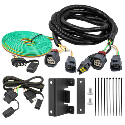Oyviny 58903 Custom 4 Pin RV Dinghy Towing Wiring Harness Kit for 2007-2018 Jeep Wrangler JK, RV Flat-Towing Wiring Pure Copper Wires